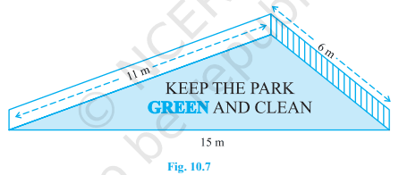 NCERT Solution for Class 9 Maths Chapter 10 Heron's Formula